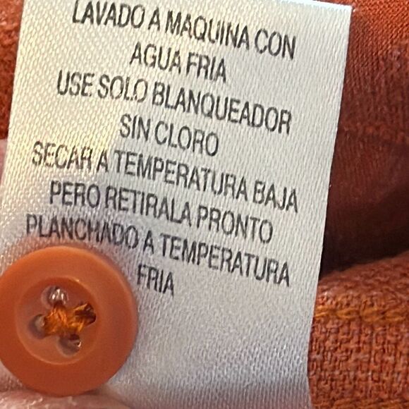 Age of Wisdom Mens Short Sleeve Woven Shirt Medium, Rust Orange Modal - Picture 8 of 8